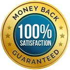 Money-back guarantee mark used on the Cardio Clear 7 sales page