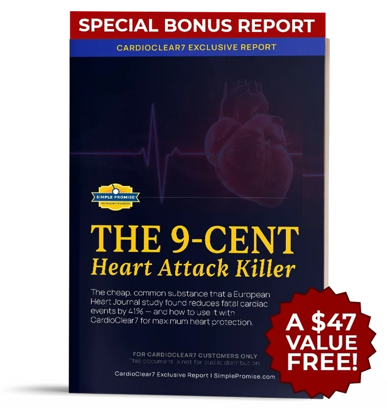 Cover of the bonus report titled The 9-Cent Heart Attack Killer