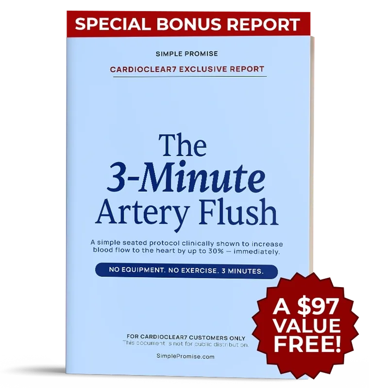 Cover of the bonus report titled The 3-Minute Artery Flush