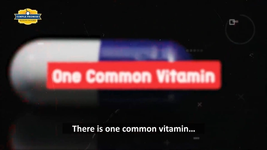 A still from the manufacturer's promotional video reading One Common Vitamin